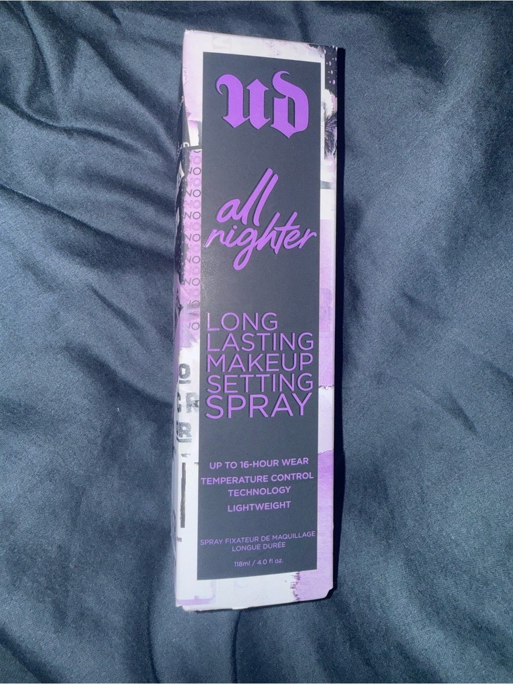 Urban Decay All Nighter Setting Spray - Purple & Black Packaging